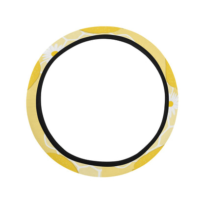 Honey Bee Honeycomb Print Design LKS3010 Steering Wheel Cover with Elastic Edge