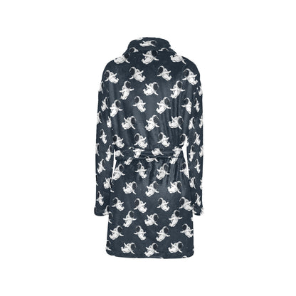 Astronaut Pattern Print Design 02 Women's Fleece Robe
