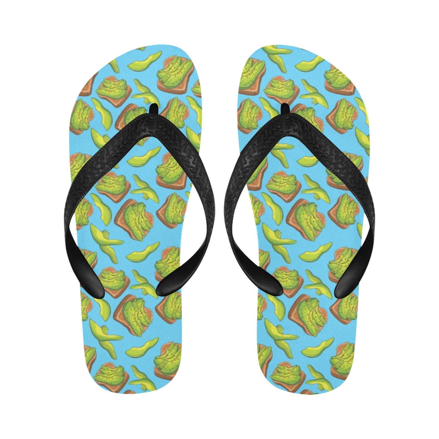 Sandwich Avocado Print Design LKS306 Flip Flops