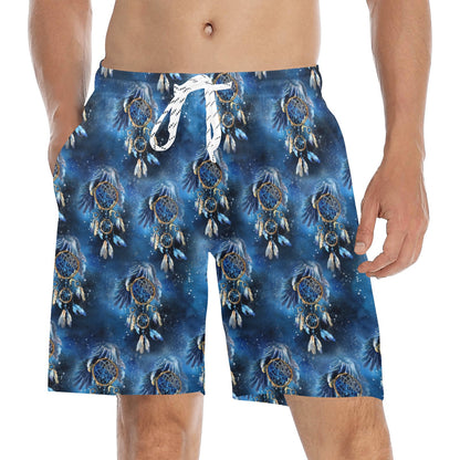 Eagles Dream Catcher Themed Men's Swim Trunks Beach Shorts