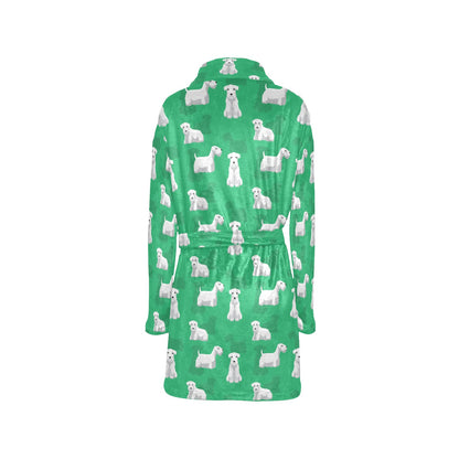 Sealyham Terriers Print Design LKS301 Women's Fleece Robe