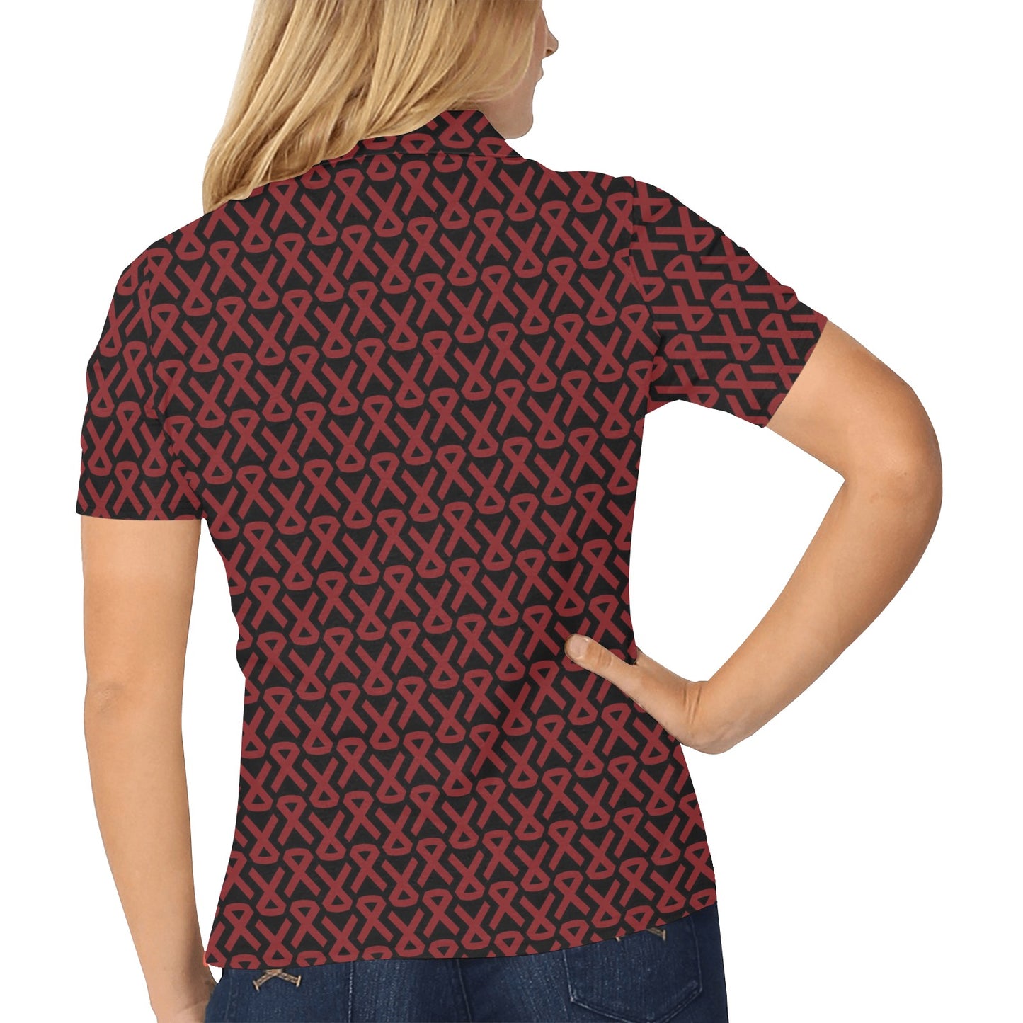 Multiple myeloma Pattern Print Design A01 Women's Polo Shirt