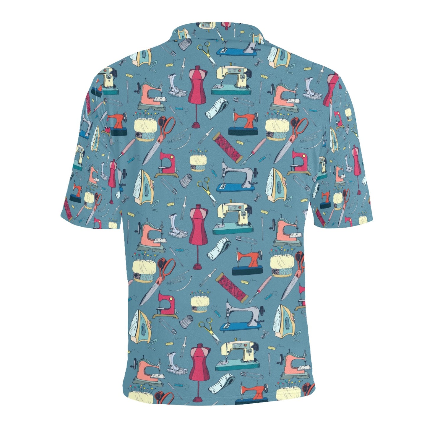 Sewing Equipment Print Design LKS301 Men Polo Shirt
