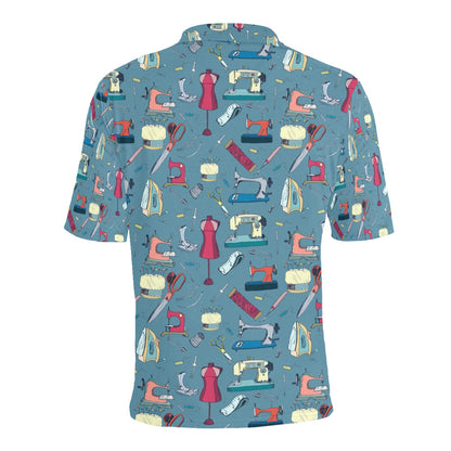 Sewing Equipment Print Design LKS301 Men Polo Shirt