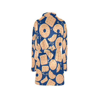 Cracker Pattern Print Design 03 Women's Fleece Robe