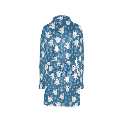 Goat Print Design LKS402 Women's Fleece Robe