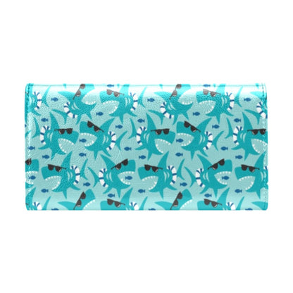 Shark Cute Print Design LKS302 Women's Trifold Wallet
