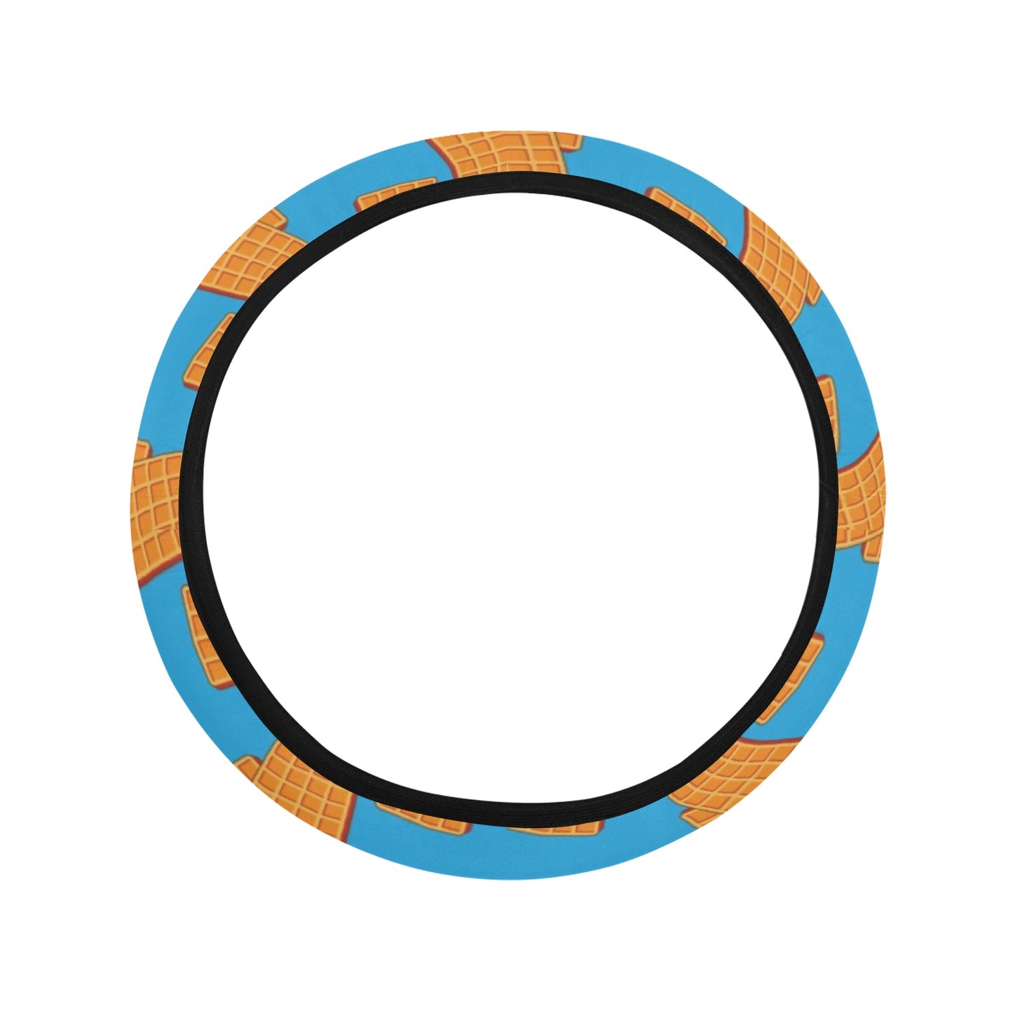 Waffle Print Design LKS304 Steering Wheel Cover with Elastic Edge