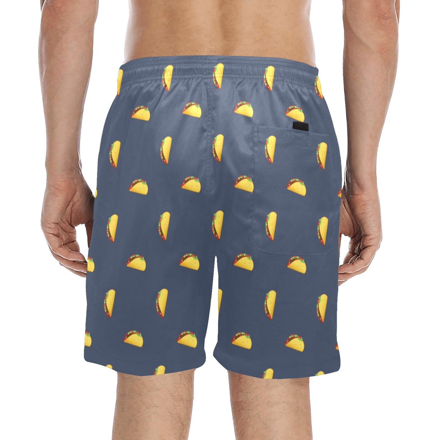 Taco Print Design LKS305 Men's Swim Trunks Beach Shorts
