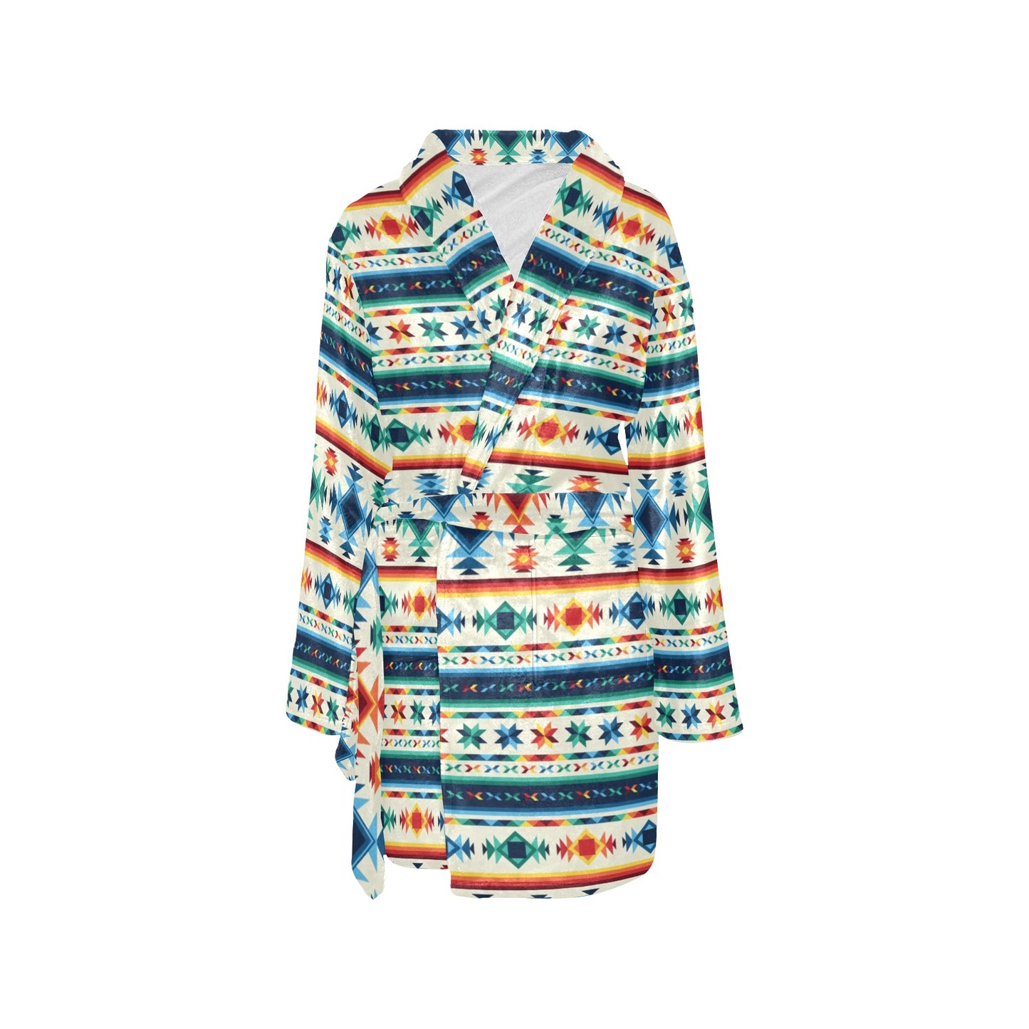 Aztec Pattern Print Design 02 Women's Fleece Robe