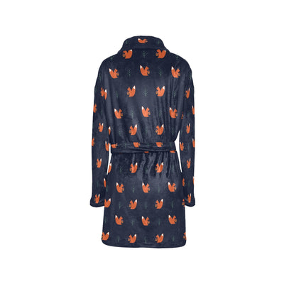 Squirrel Print Design LKS303 Women's Fleece Robe