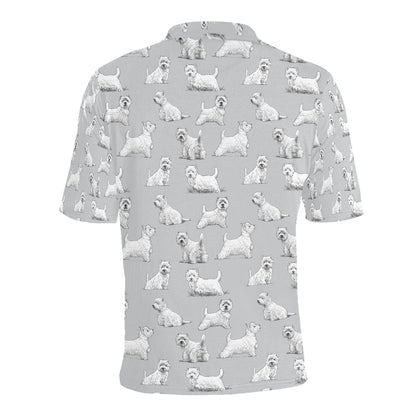 Scottish Terriers Print Design LKS3011 Men Polo Shirt