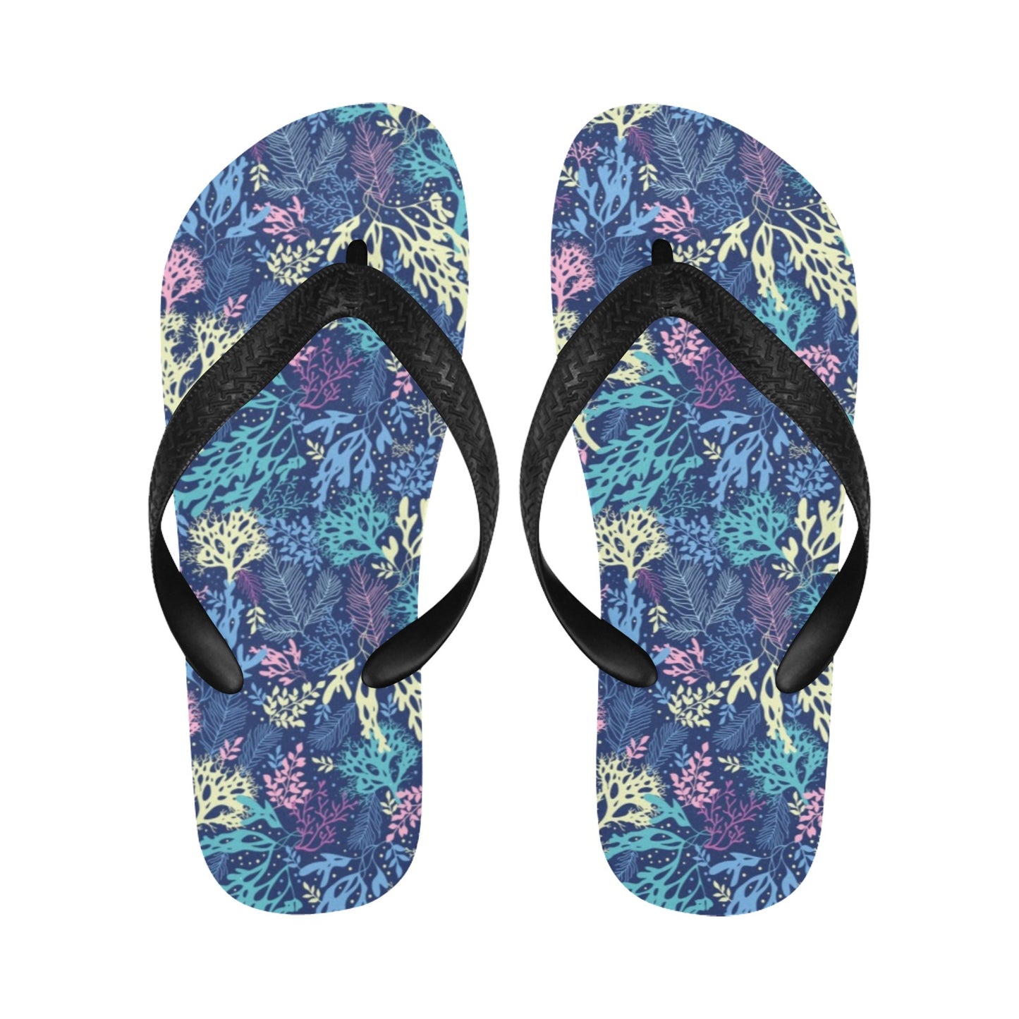 Seaweed Print Design LKS301 Flip Flops