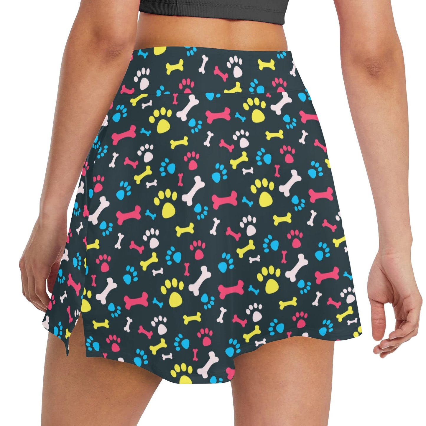 Paw Design Print 17" Golf & Pickleball Skort with Pockets