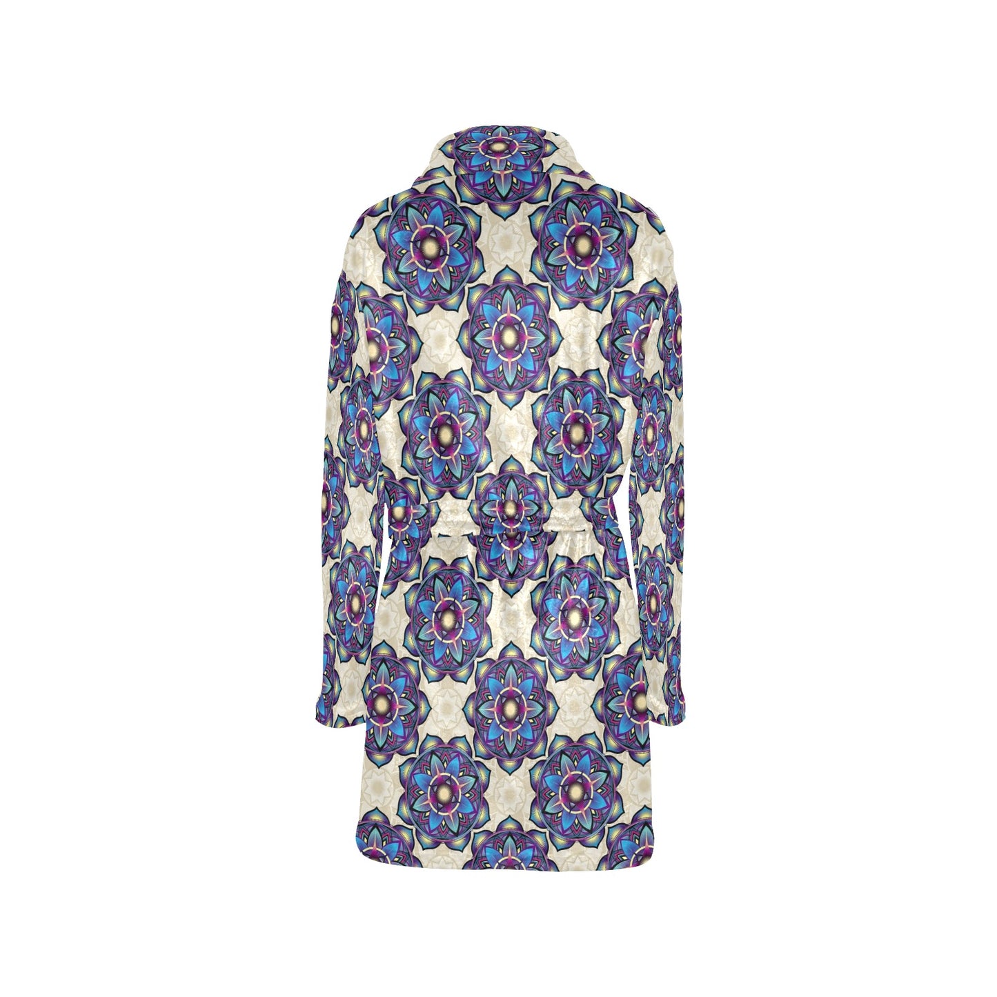 lotus Boho Pattern Print Design LO08 Women's Fleece Robe