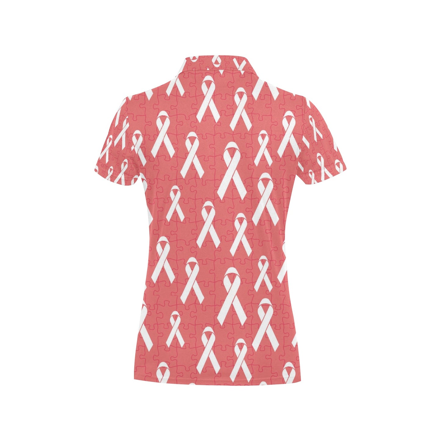 Autism Awareness Ribbon Design Print Women's Polo Shirt