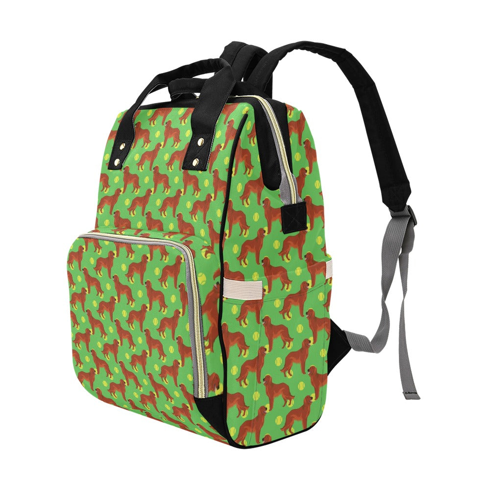 Setters Irish Print Design LKS302 Diaper Bag Backpack