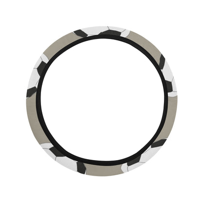Soccer Ball Print Design LKS302 Steering Wheel Cover with Elastic Edge
