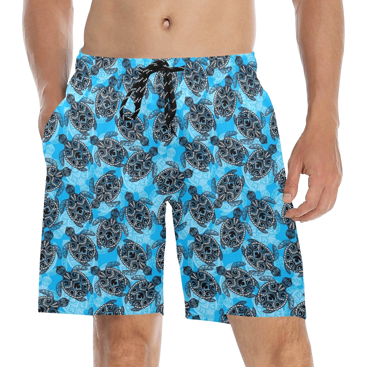 Tribal Pattern Print Design LKS307 Men's Swim Trunks Beach Shorts