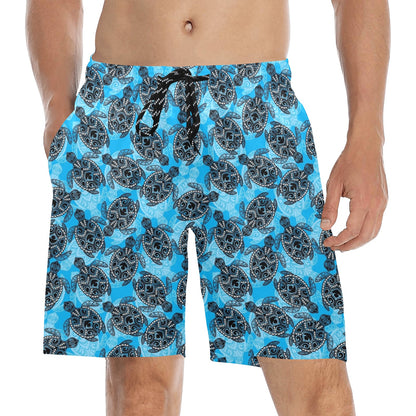 Tribal Pattern Print Design LKS307 Men's Swim Trunks Beach Shorts