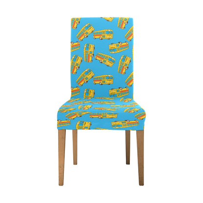 School Bus Print Design LKS302 Dining Chair Slipcover