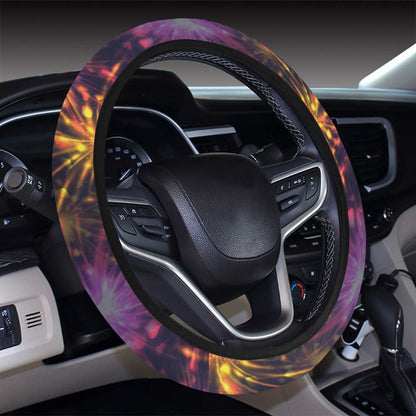Firework Print Design LKS303 Steering Wheel Cover with Elastic Edge