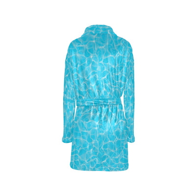 Swimming Pool Texture Print Design LKS301 Women's Fleece Robe