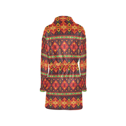 Southwest Pattern Print Design LKS309 Women's Fleece Robe