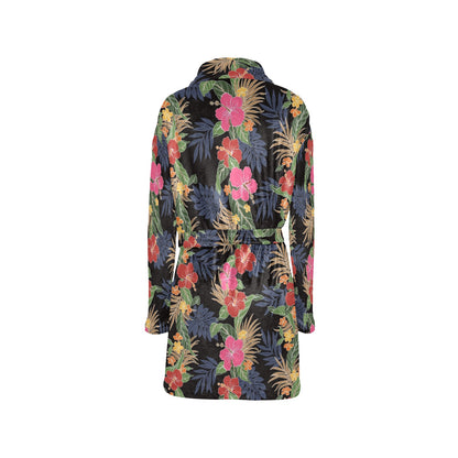 Hawaiian Themed Pattern Print Design H011 Women's Fleece Robe