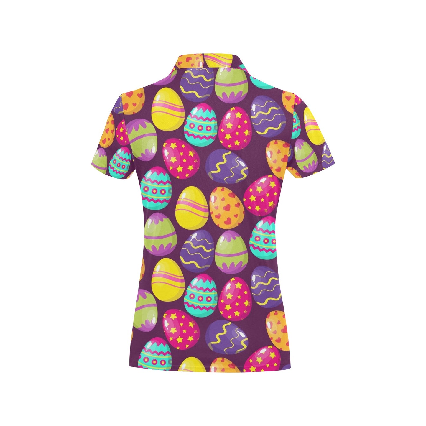 Easter Eggs Pattern Print Design RB04 Women's Polo Shirt