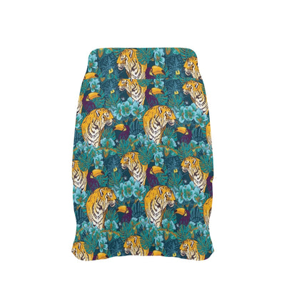 Tiger Tropical Print Design LKS301 17" Golf & Pickleball Skort with Pockets