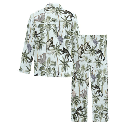 Rainforest Pattern Print Design RF04 Men's Long Pajama Set
