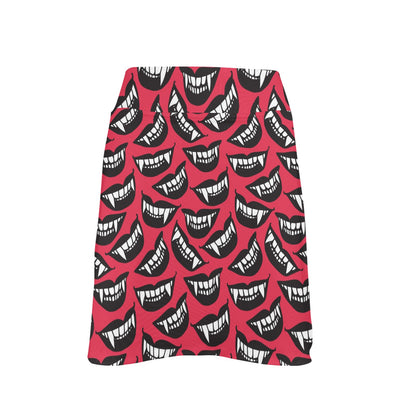 Vampire Lips Print Design LKS305 17" Golf & Pickleball Skort with Pockets