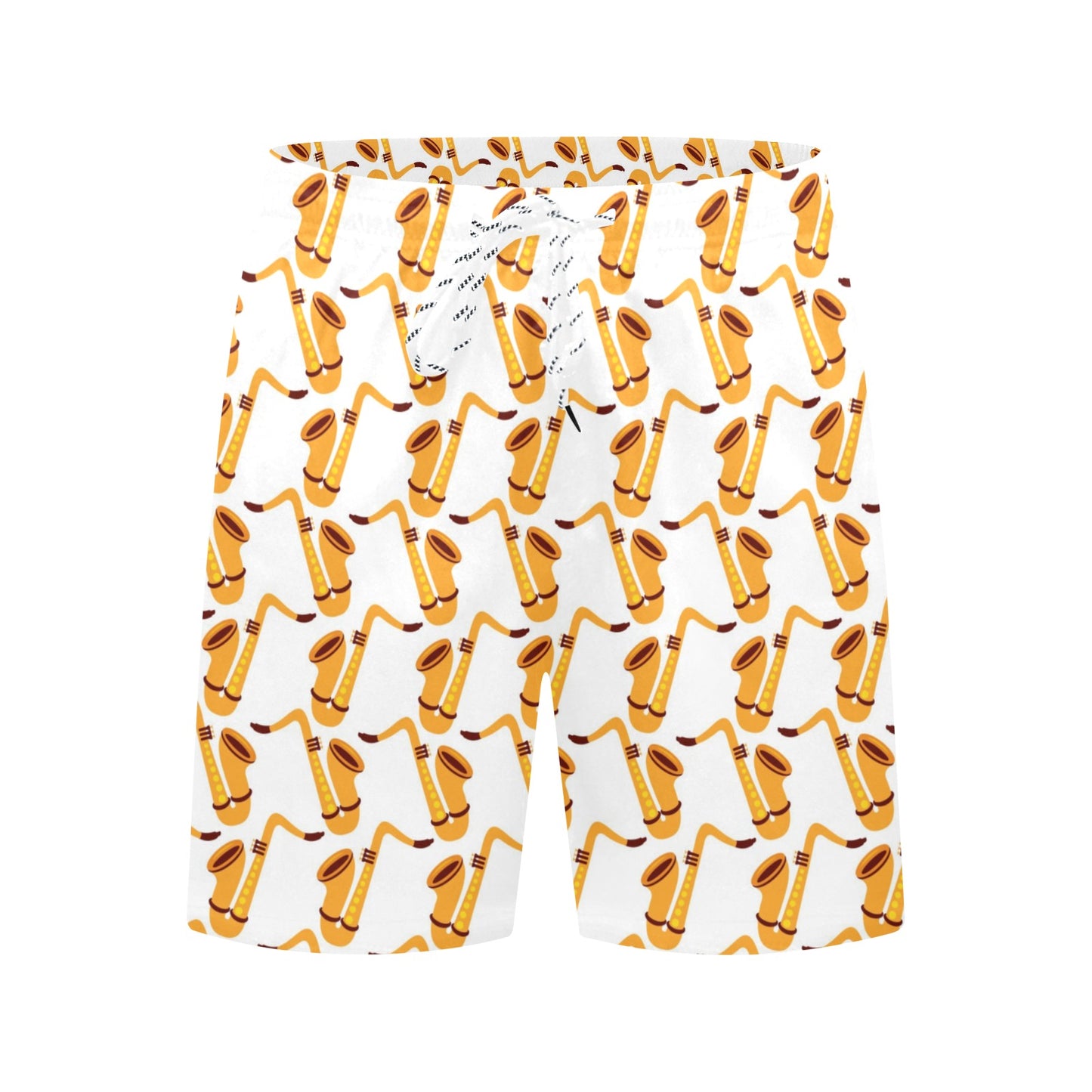 Saxophone Print Design LKS404 Men's Swim Trunks Beach Shorts