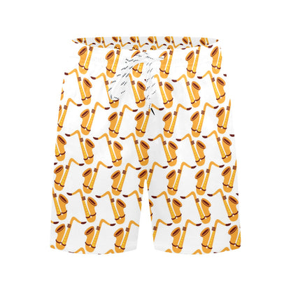 Saxophone Print Design LKS404 Men's Swim Trunks Beach Shorts