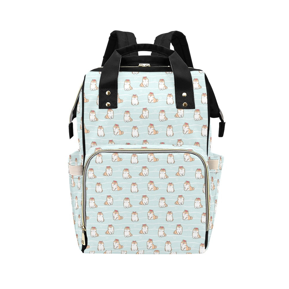 Shiba Inu Print Design LKS3011 Diaper Bag Backpack