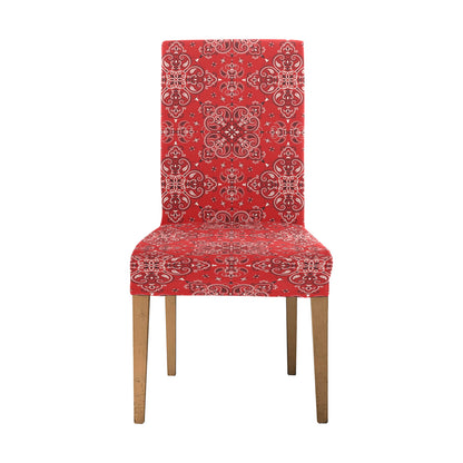 Bandana Red Pattern Print Design LKS3010 Dining Chair Slipcover