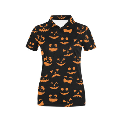 Halloween Pattern Print Design 02 Women's Polo Shirt