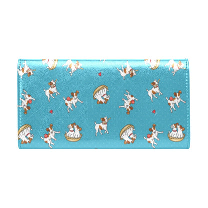 Russell Terriers Playing Print Design LKS305 Women's Trifold Wallet