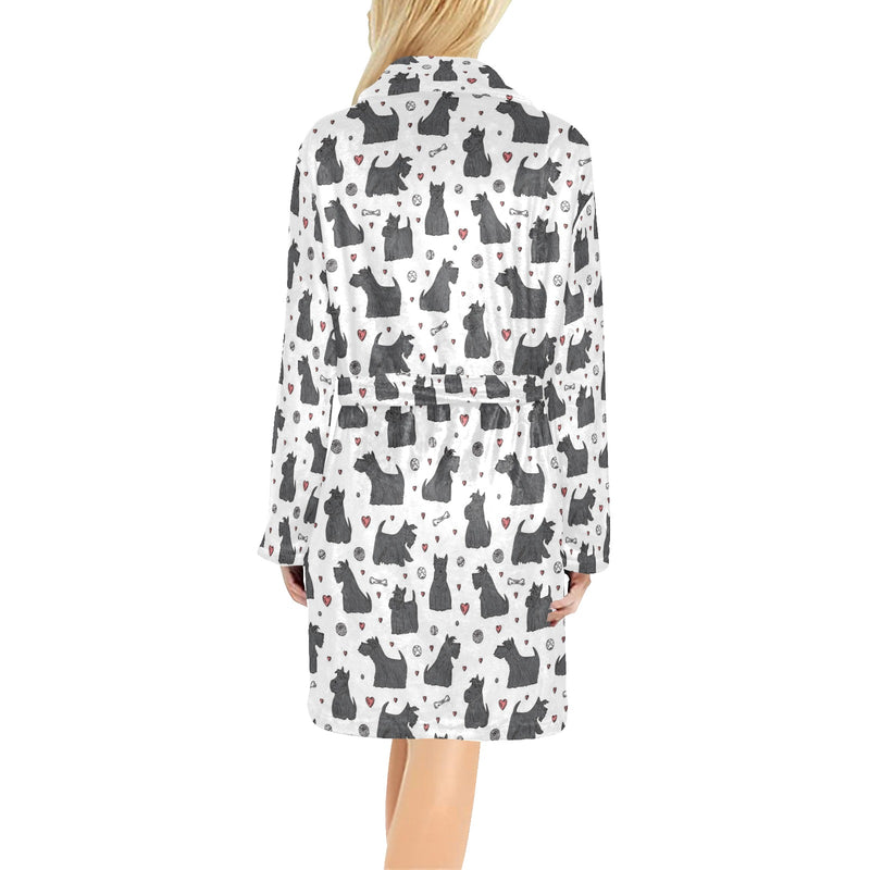 Scottish Terriers Print Design LKS3015 Women's Fleece Robe