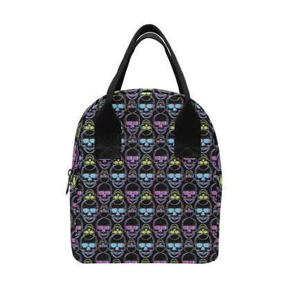 Skull 3D Colorful Print Design LKS309 Insulated Lunch Bag