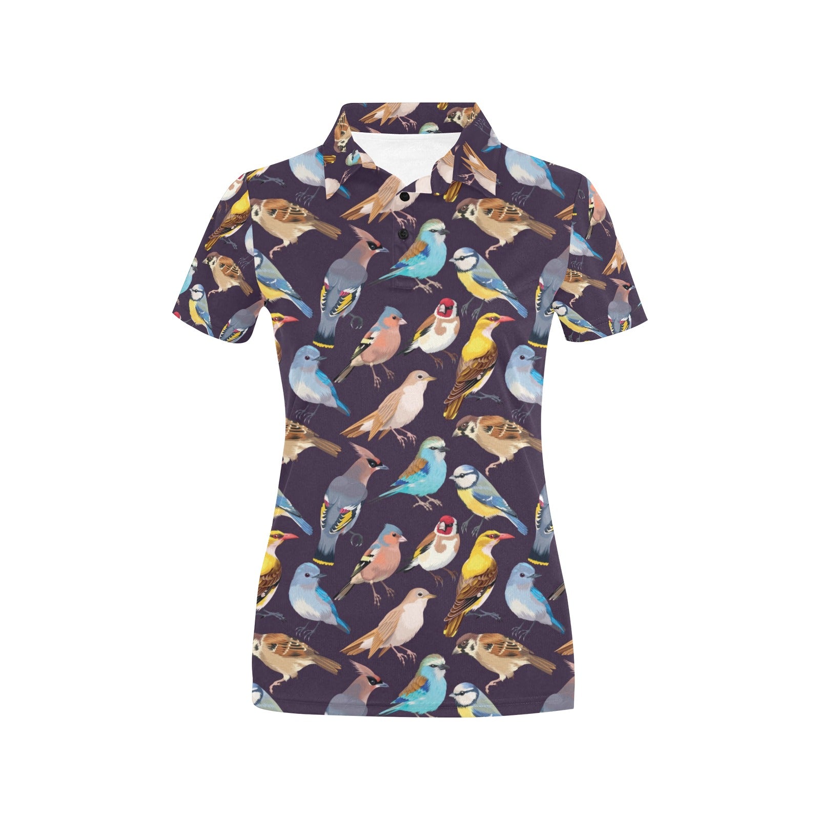 Bird Cute Print Pattern Women's Polo Shirt