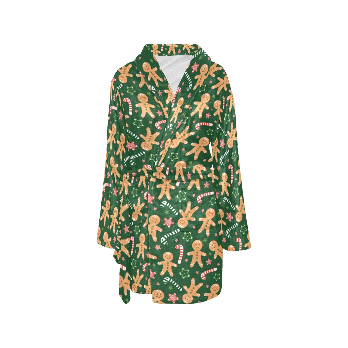 Gingerbread Pattern Print Design 04 Women's Fleece Robe