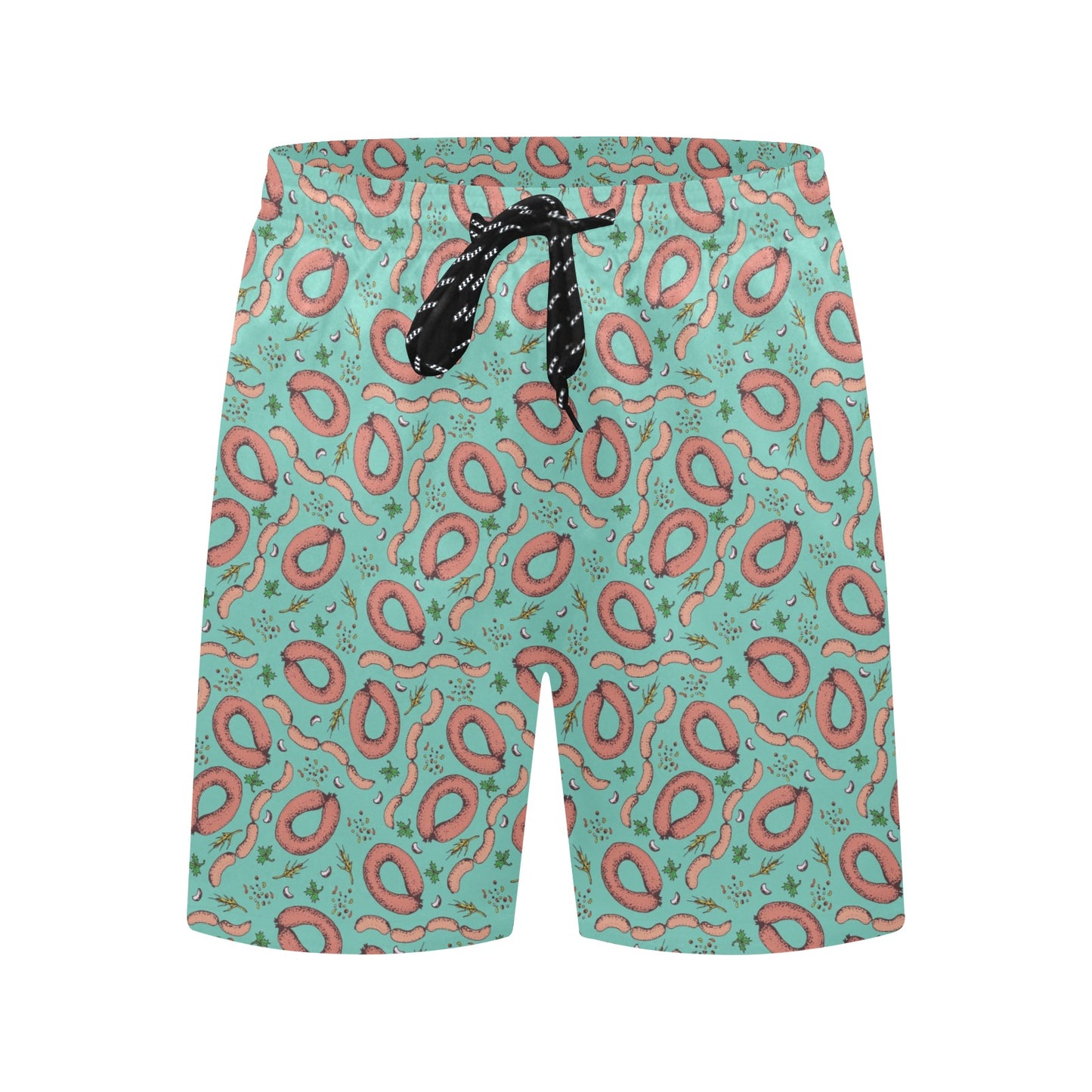 Sausage Print Design LKS303 Men's Swim Trunks Beach Shorts