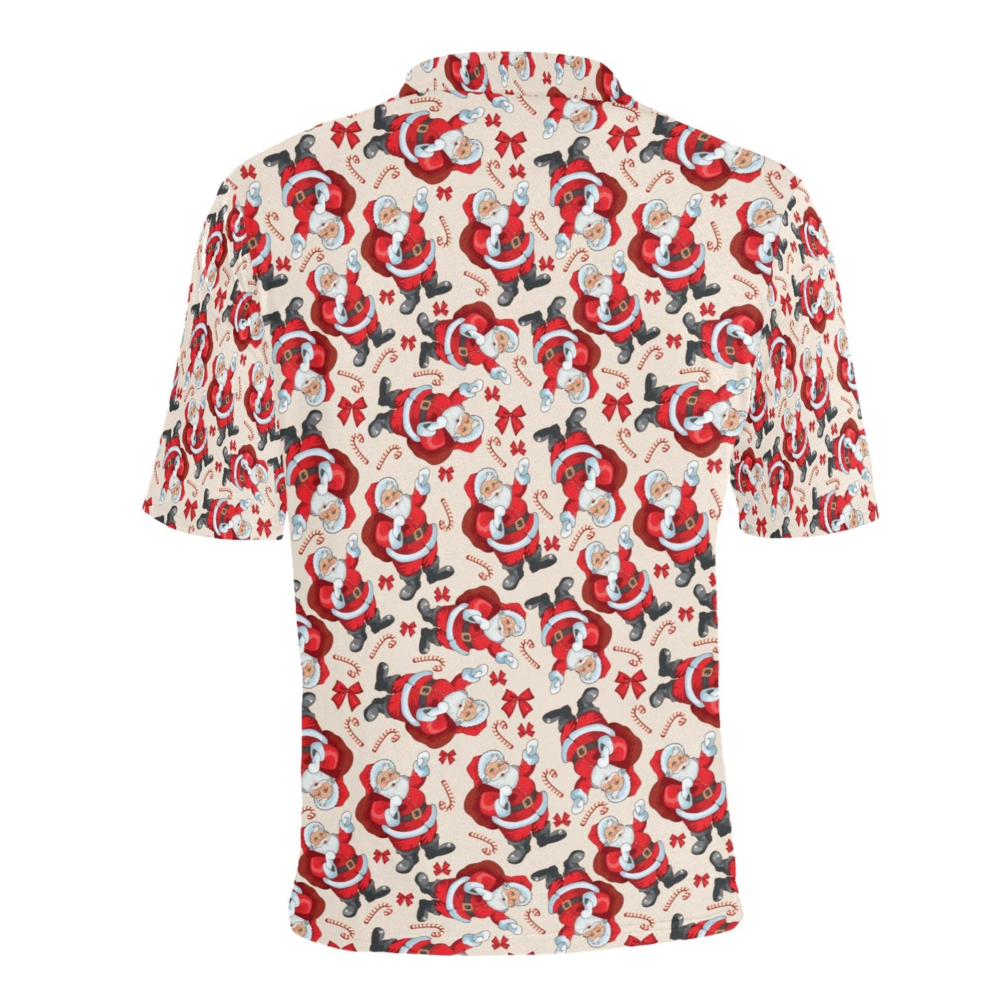 Santa Christmas Themed Print Design LKS302 Men Polo Shirt