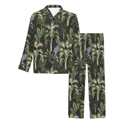 Rainforest Pattern Print Design RF05 Men's Long Pajama Set