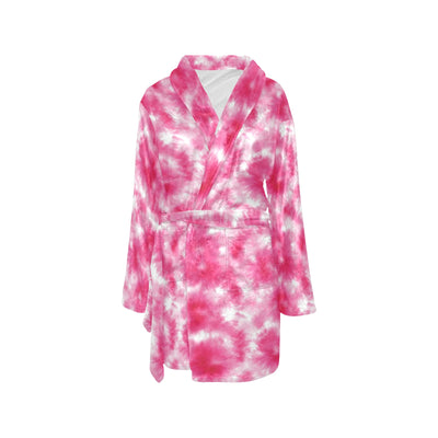 Tie Dye Pink Print Design LKS304 Women's Fleece Robe