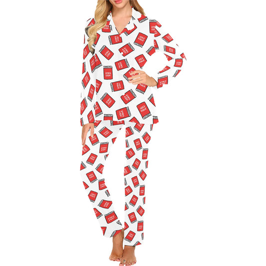 Bible Pattern Print Design 03 Women's Long Pajama Set