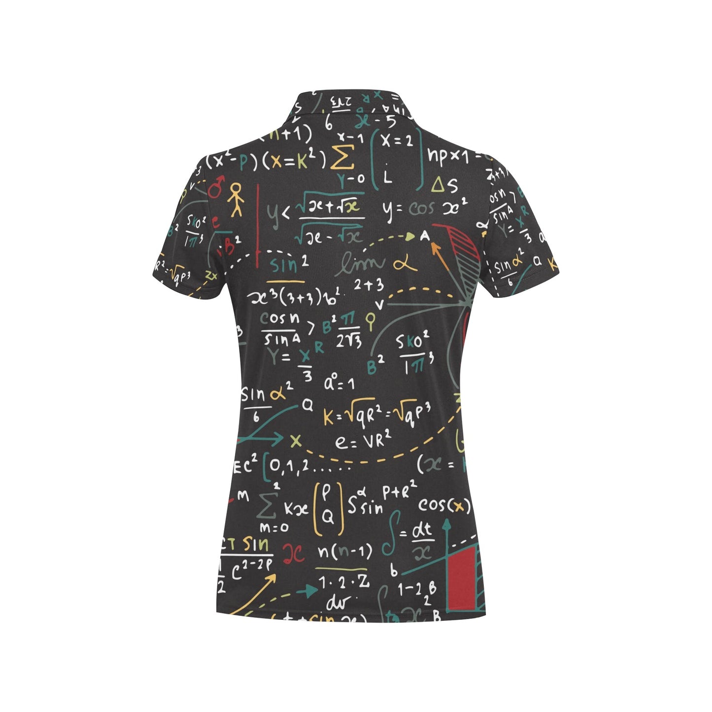 Math Pattern Print Design 04 Women's Polo Shirt
