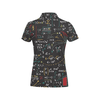 Math Pattern Print Design 04 Women's Polo Shirt